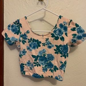 American Apparel floral crop top